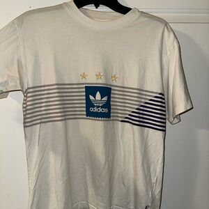 Adidas Men's White Graphic Tee